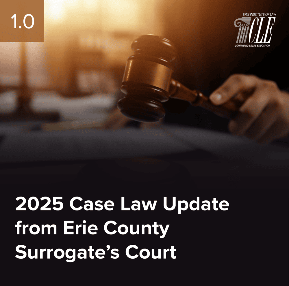 #2501 2025 Case Law Update from Erie County Surrogate's Court